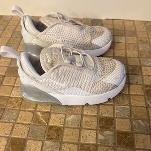 Nike 270 toddler Kids Gray and White Sneakers (size 9c)